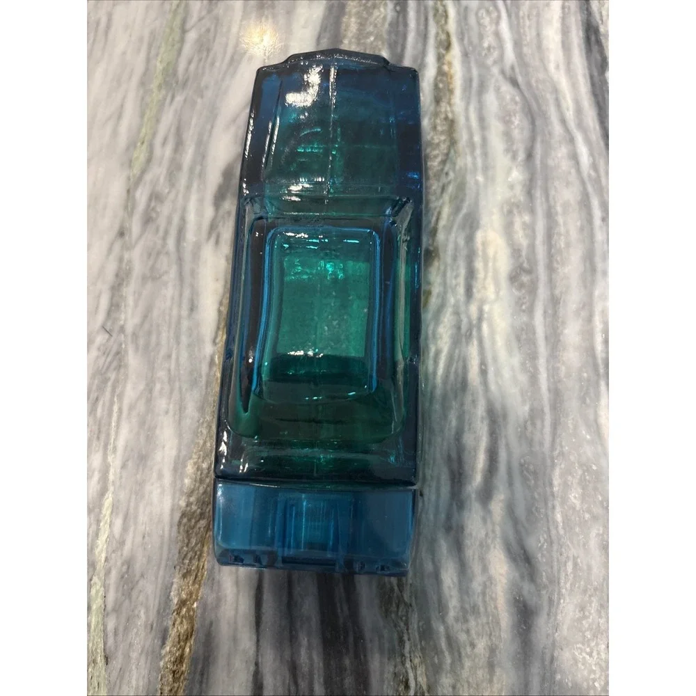 Vintage Avon 1964 Mustang Tai Winds After Shave Blue Car Glass Bottle Decanter